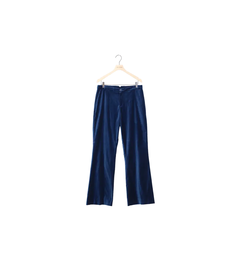 Mos Mosh MMRhys Vez Stoffhose Blau Long 38 Samt