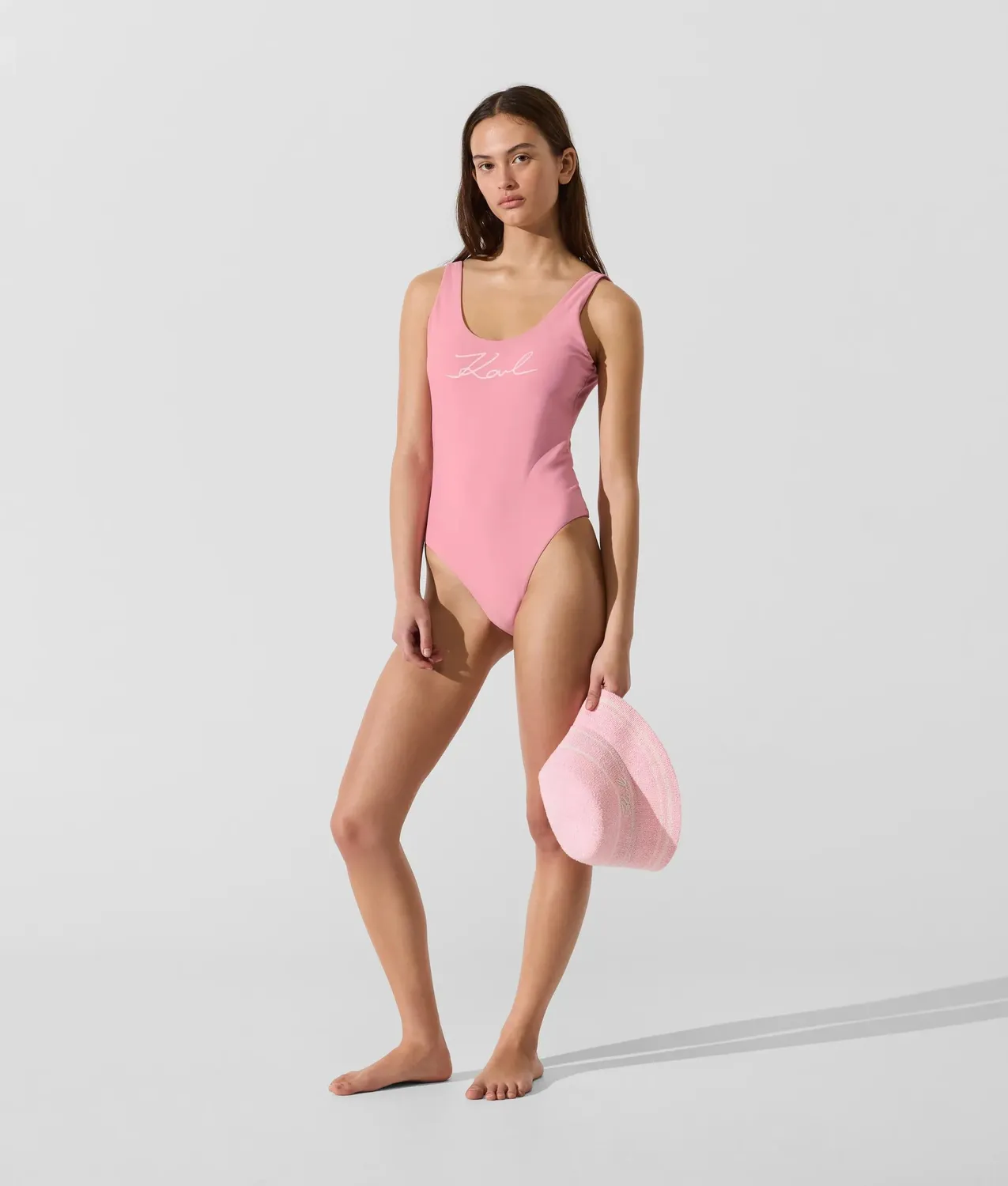 Karl Lagerfeld Signature Badeanzug Damen Logo