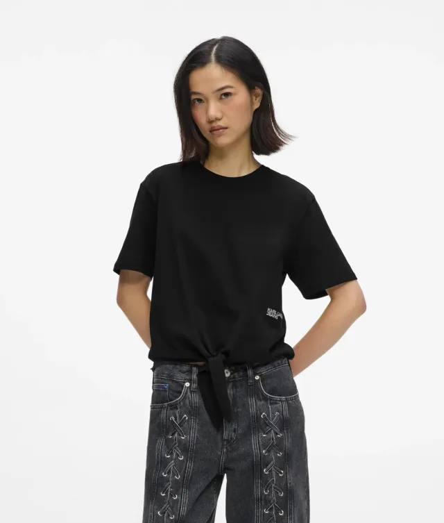 Karl Lagerfeld KL Jeans Tie Detail T-Shirt XS-XL Bio-Baumwolle