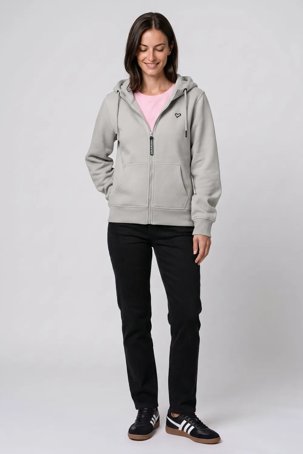 Alife & Kickin BarbaraAK A Sweatjacke Grau Damen Kapuze