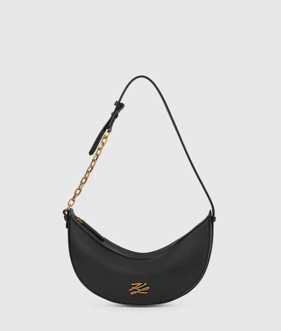 Karl Lagerfeld K/Autograph Small Moon Tasche Schwarz Kette