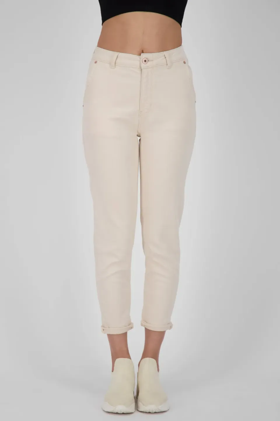 Alife & Kickin LaureenAK DNM R Mom Jeans Beige Damen