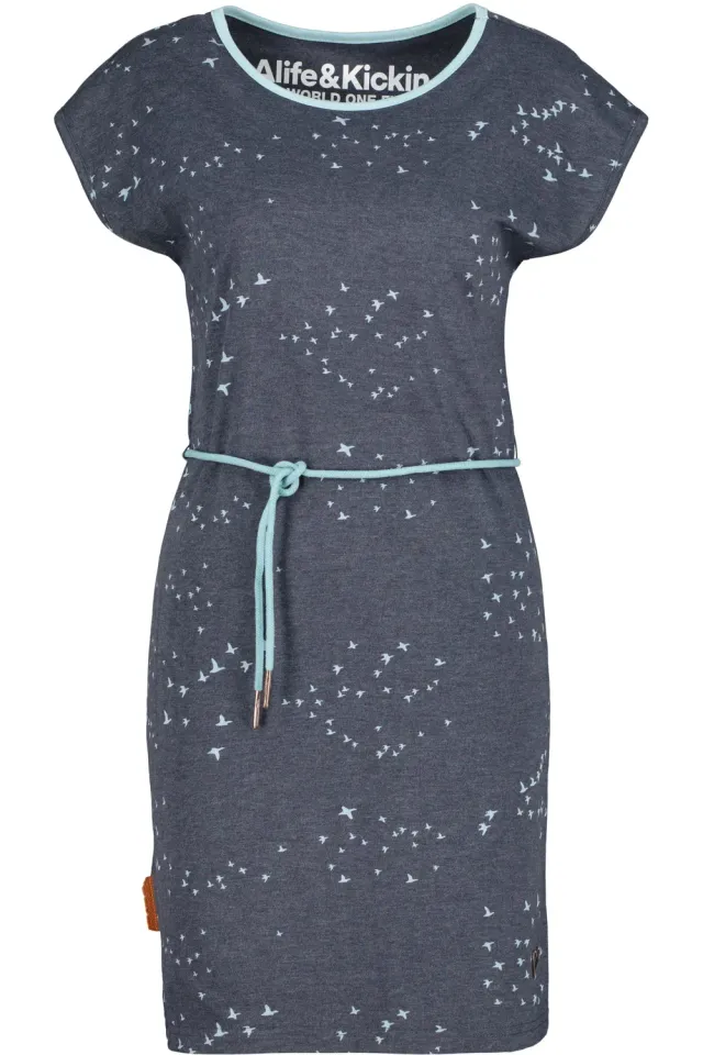 Alife & Kickin EllenAK B Jerseykleid Blau Gemustert Damen