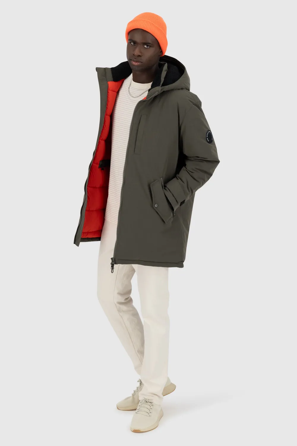 Alife & Kickin NoelAK A Parka Winterjacke Schwarz wattiert