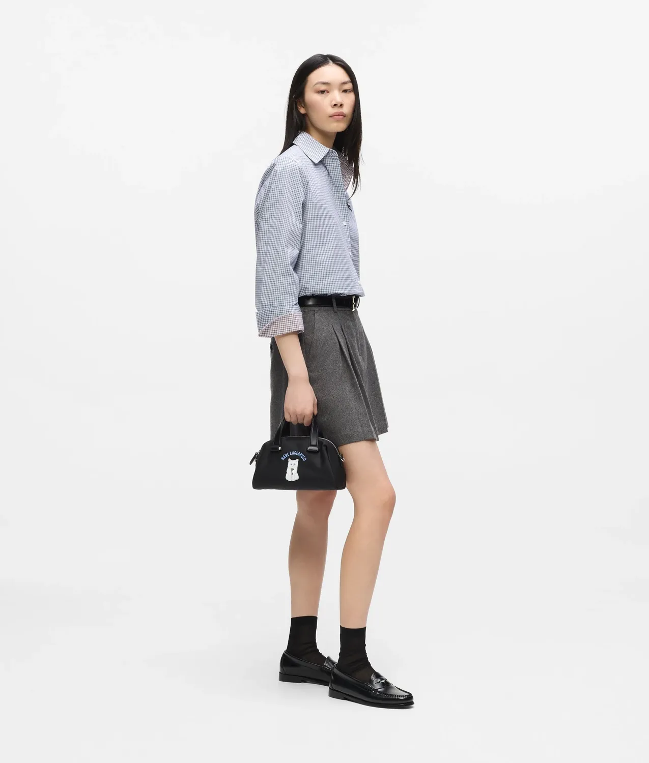 Karl Lagerfeld Ikon Choupette Satchel Tasche Nylon