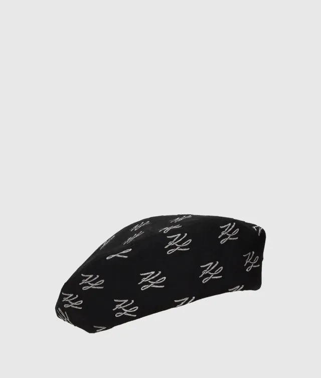 Karl Lagerfeld K/Autograph Glitzer Barett Wolle One Size