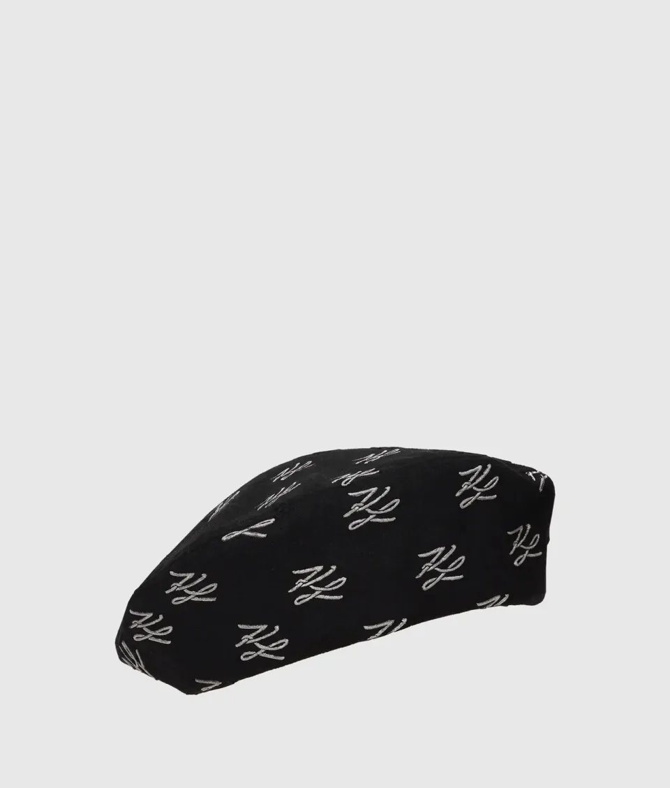 Karl Lagerfeld K/Autograph Glitzer Barett Wolle One Size
