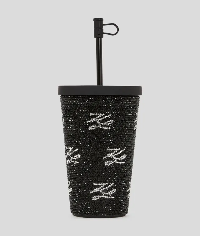 Karl Lagerfeld Rhinestone Autograph To-Go Becher Strass