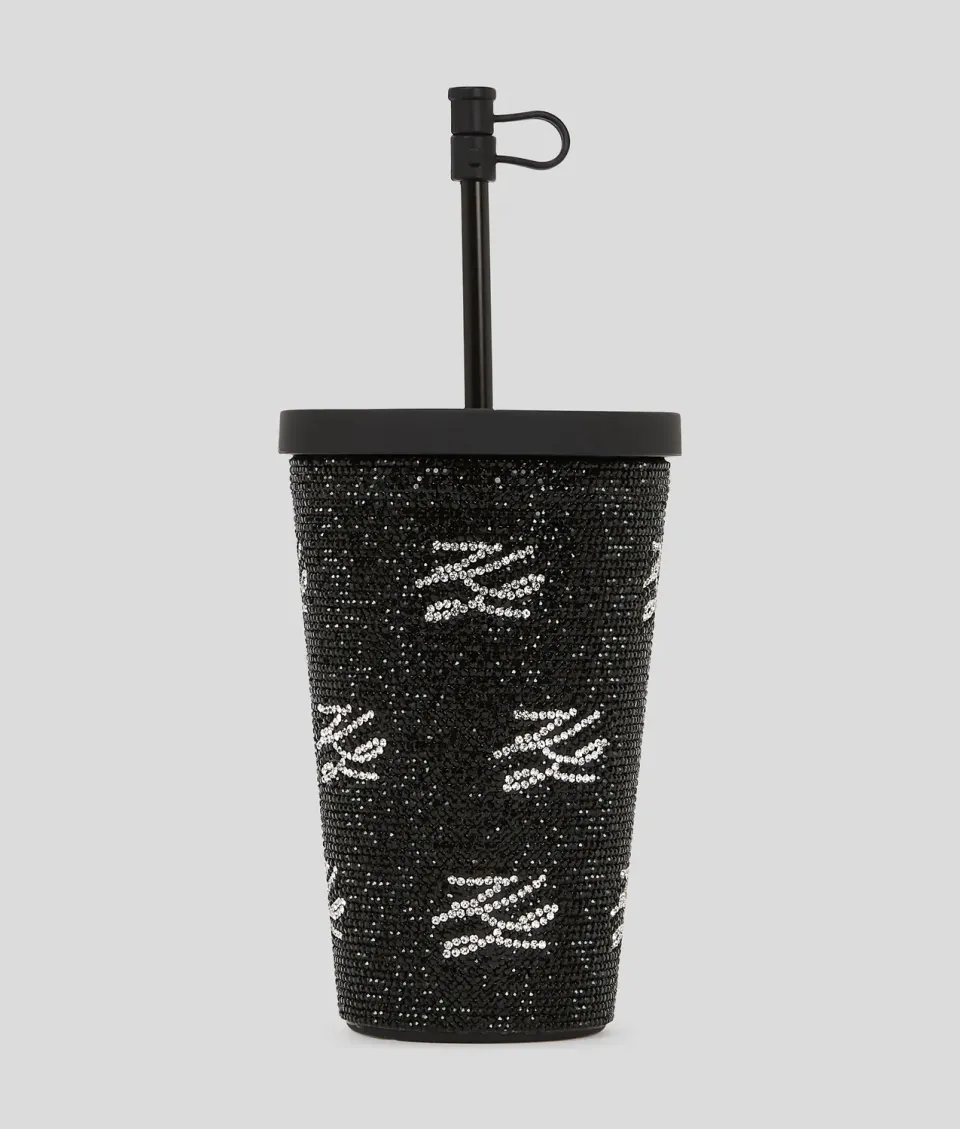 Karl Lagerfeld Rhinestone Autograph To-Go Becher Strass