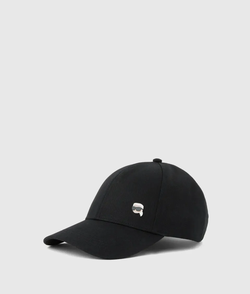 Karl Lagerfeld Ikon Pin Cap Baumwolle schwarz One Size