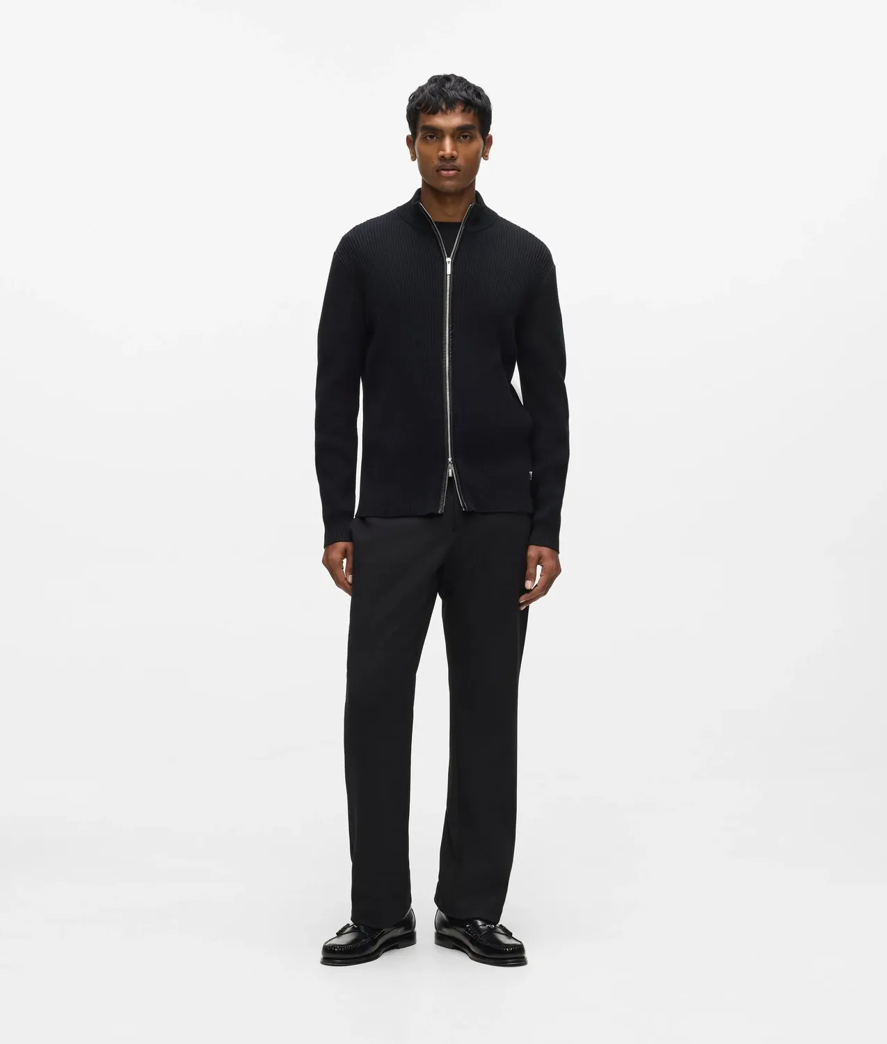 Karl Lagerfeld Strick-Cardigan Herren Wolle Zip