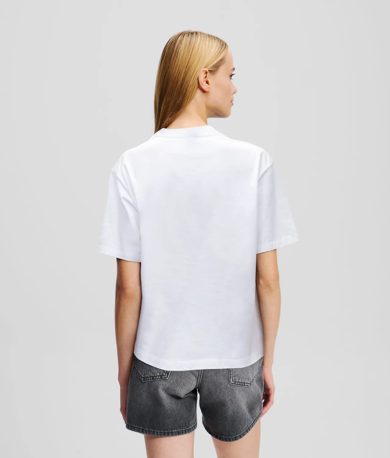 Karl Lagerfeld KLJ Box Logo T-Shirt Baumwolle schwarz