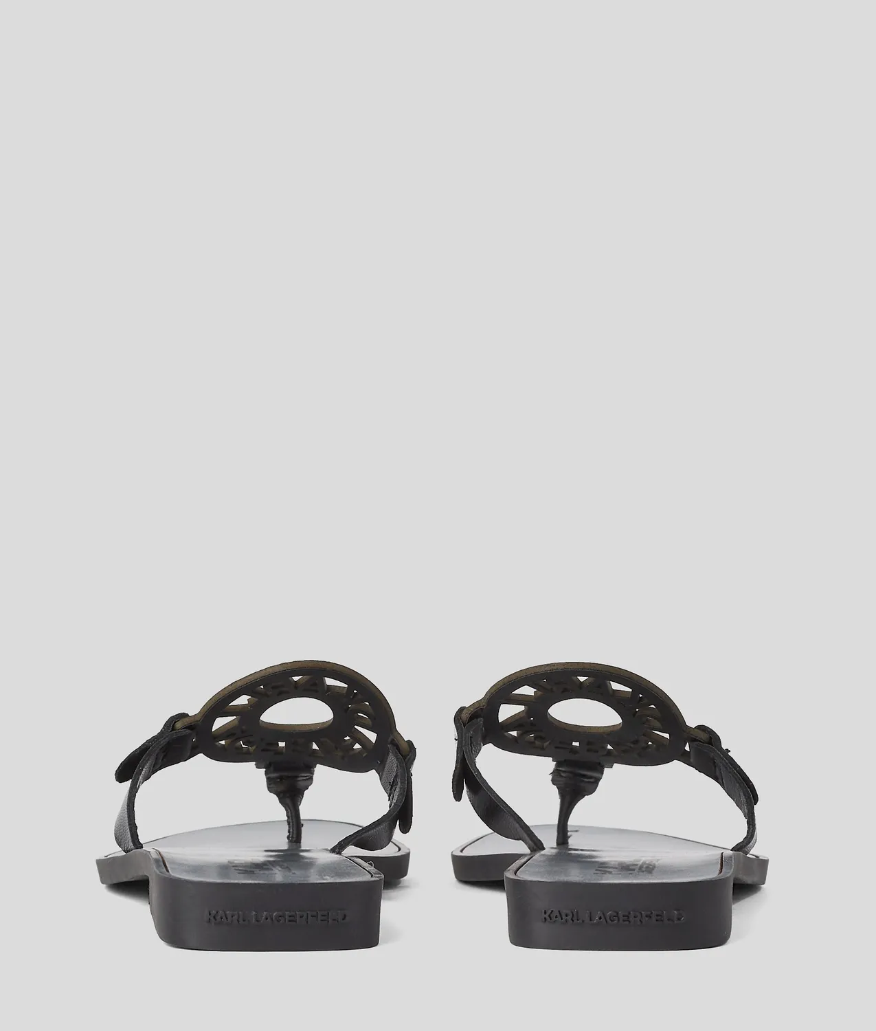 Karl Lagerfeld Ring Logo Sandalen Damen 4-10 Leder