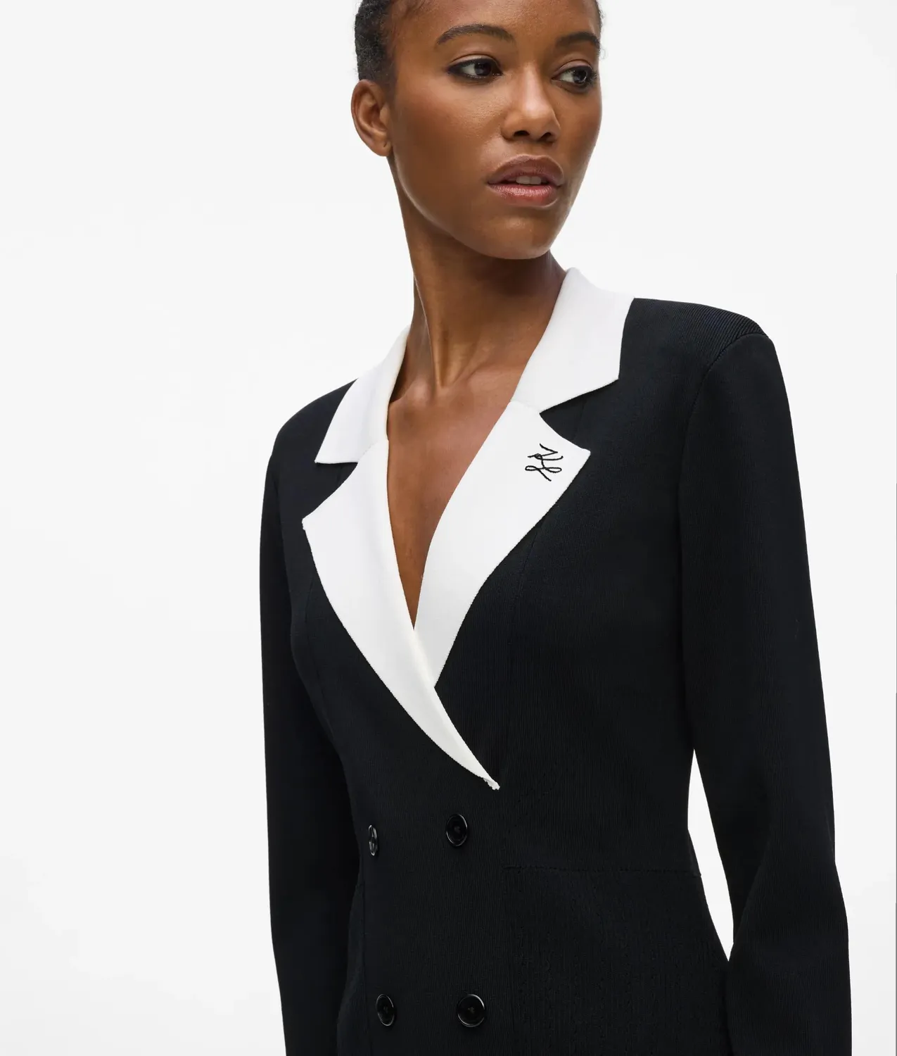 Karl Lagerfeld Monochrome Blazerkleid Strickkleid XS-XL tailliert