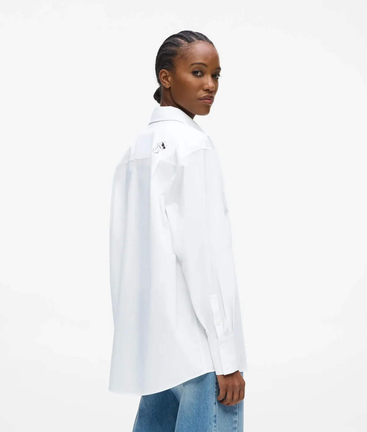 Karl Lagerfeld Ikon Choupette Poplin Bluse Bio-Baumwolle
