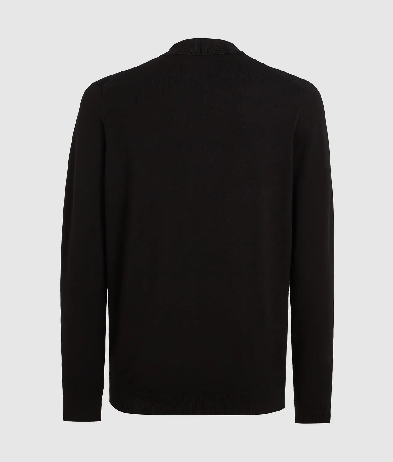 Karl Lagerfeld Zip-up Polo Langarm Metall-Reißverschluss Herren