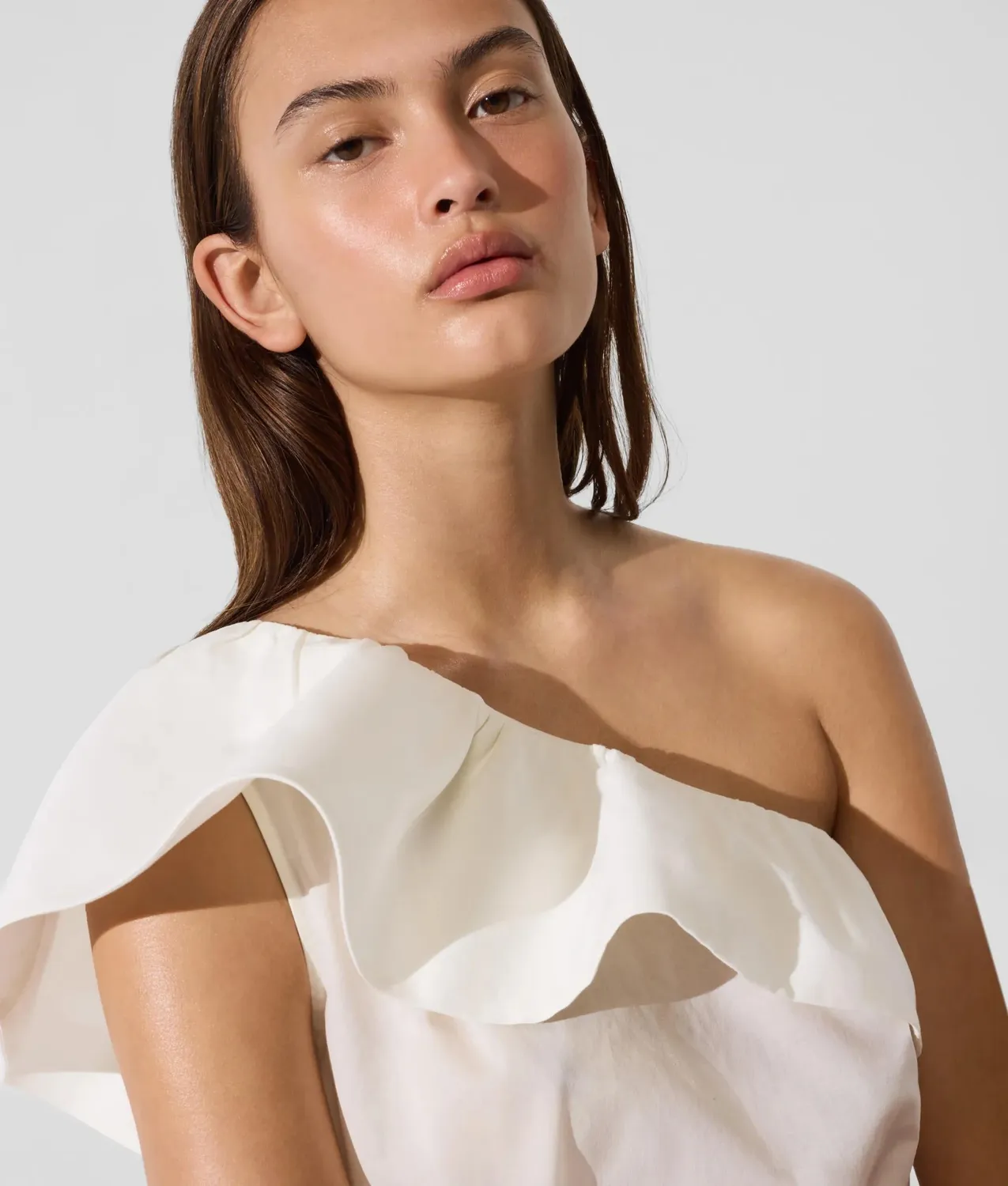 Karl Lagerfeld Signature Ruffle Strandkleid Baumwolle