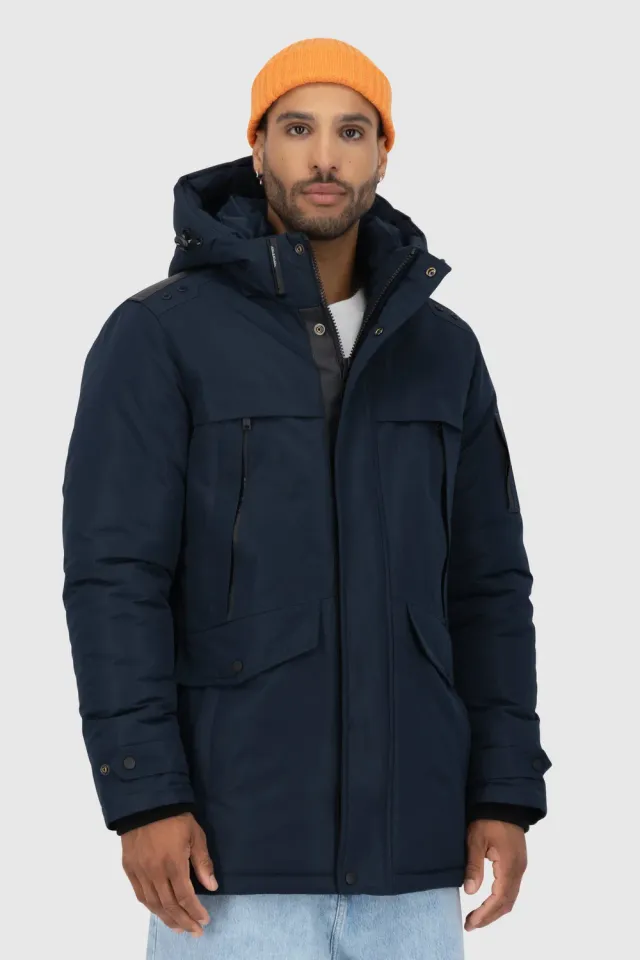 Alife & Kickin GeoffAK A Parka dunkelblau wasserabweisend