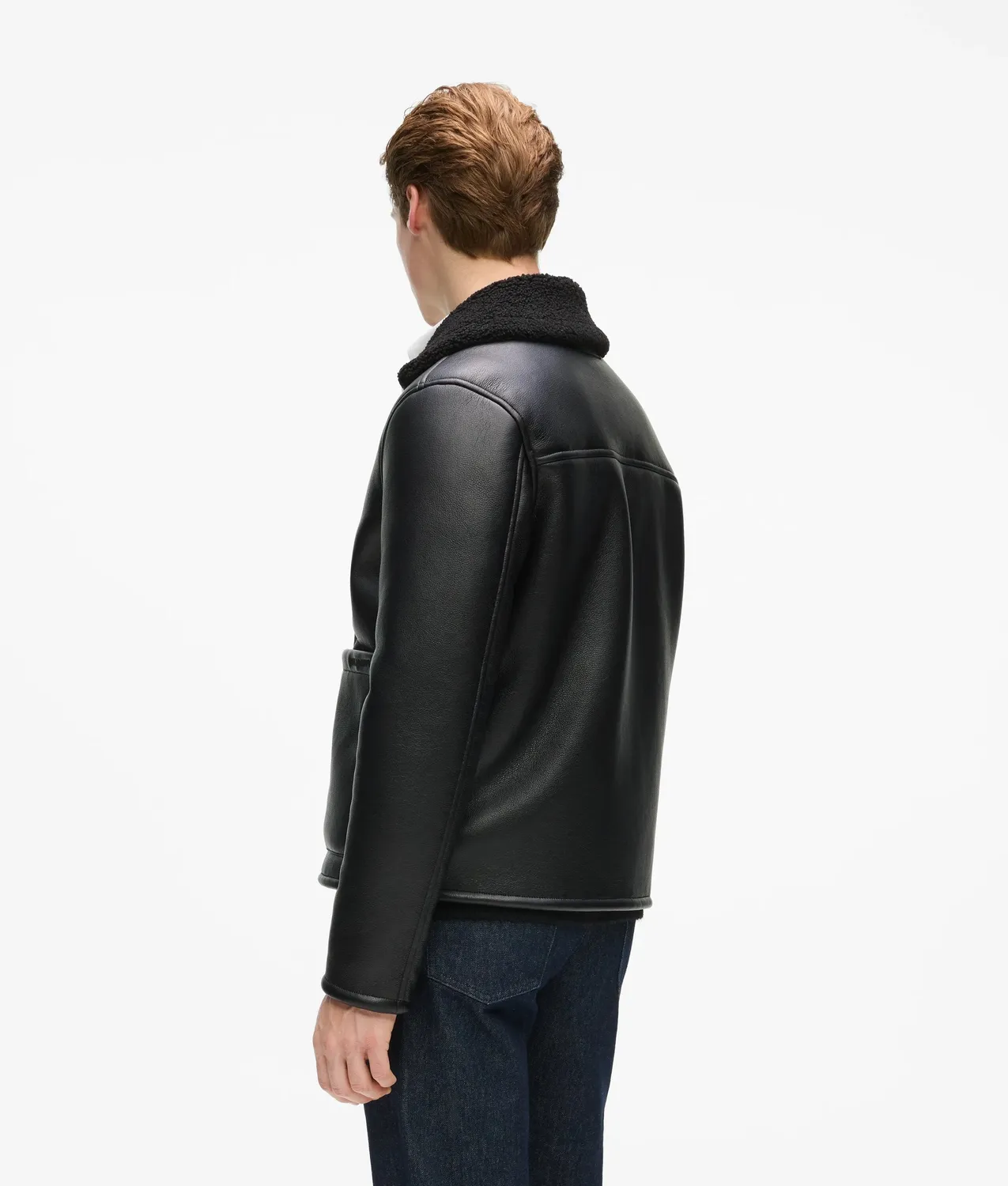 Karl Lagerfeld Faux-Shearling Reversible Jacke Wende XS-XL