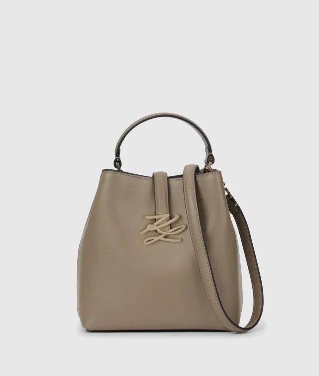 Karl Lagerfeld K/Autograph Drop Bucket Bag Klein Leder