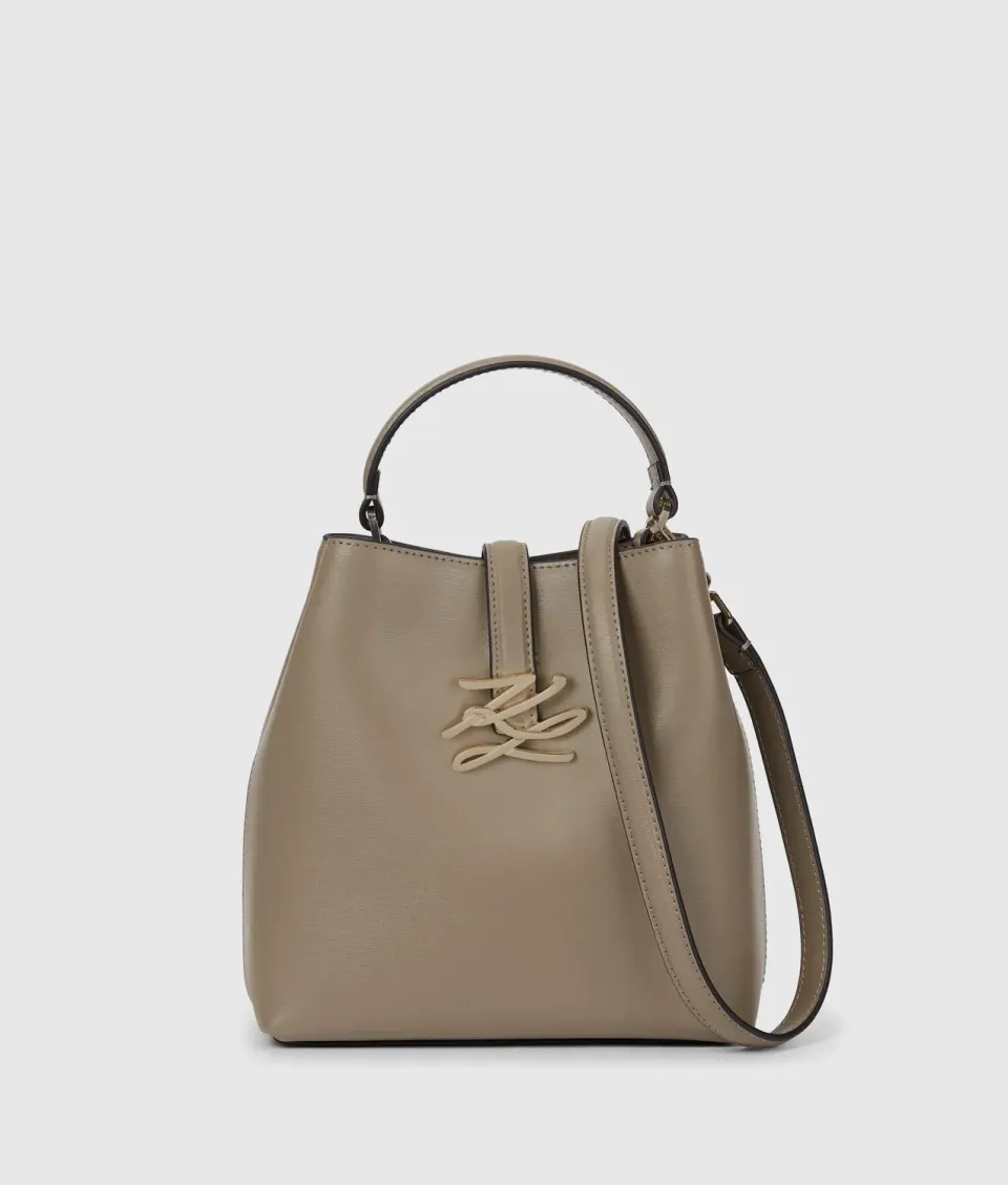 Karl Lagerfeld K/Autograph Drop Bucket Bag Klein Leder