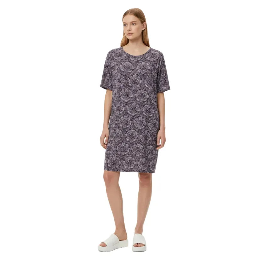 Gloriette Ornament Print Minikleid Braun Baumwolle