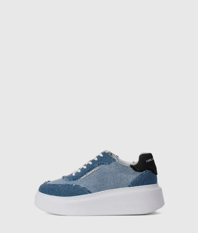 Karl Lagerfeld Anakapri Denim Sneakers Keil Größe 7