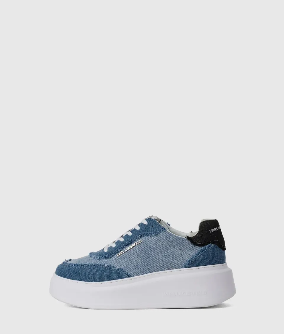 Karl Lagerfeld Anakapri Denim Sneakers Keil Größe 7