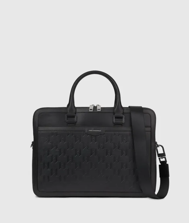 Karl Lagerfeld K/Loom Aktentasche Leder Monogramm