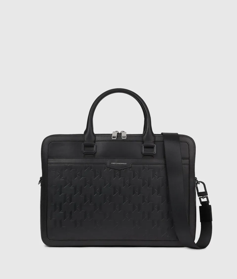 Karl Lagerfeld K/Loom Aktentasche Leder Monogramm