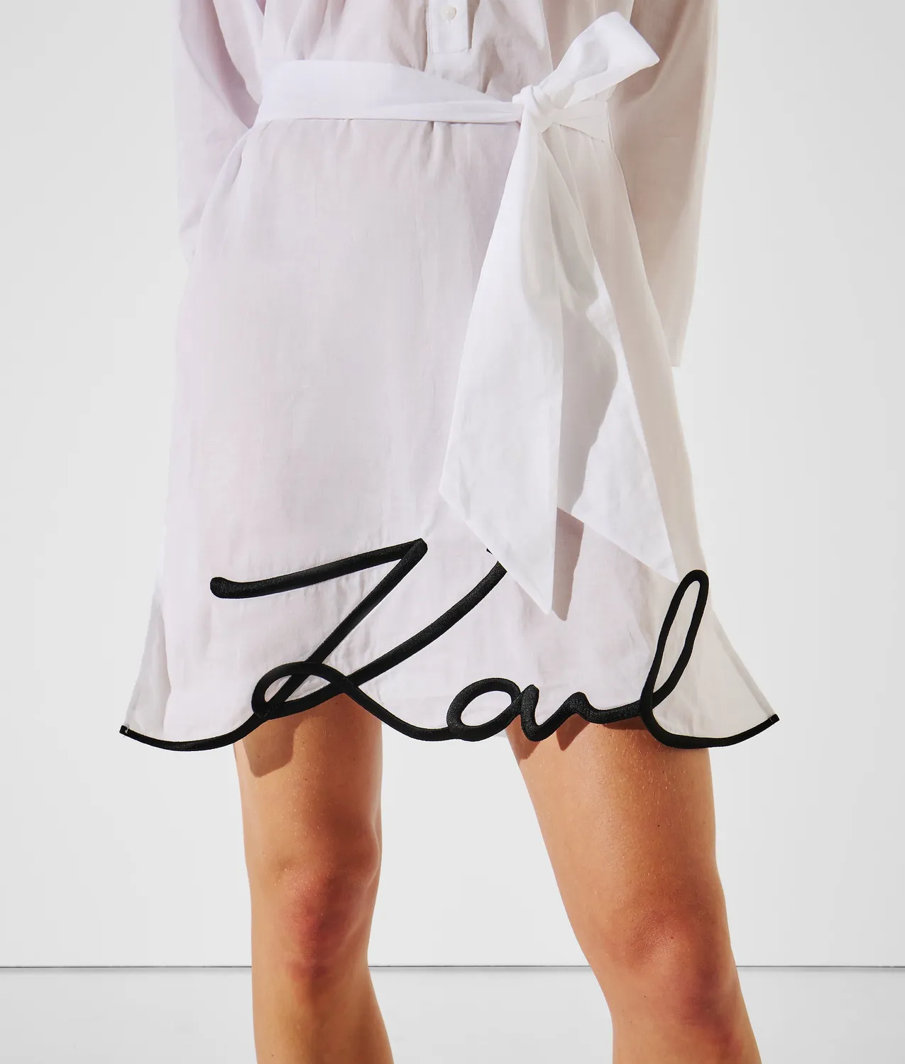 Karl Lagerfeld K/Signature Hemdkleid Strand Gürtel