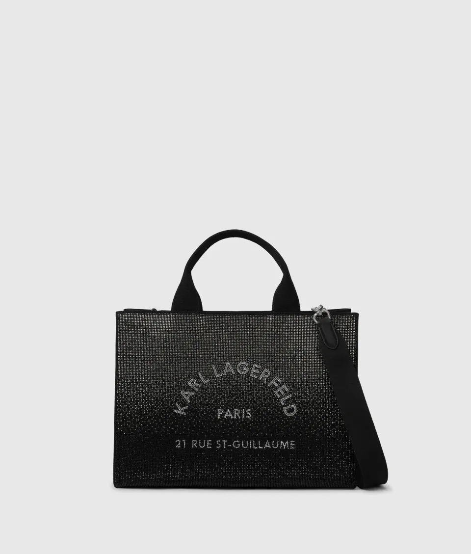 Karl Lagerfeld Rue St-Guillaume Rhinestone Tote Strass