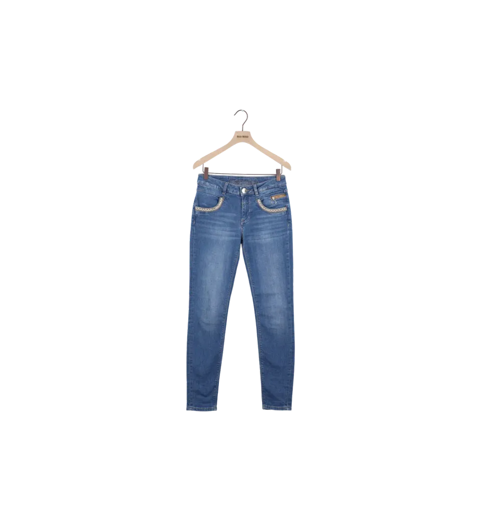 Mos Mosh MMNaomi Surf Jeans Blau Gr.25 Secondhand Glitzer