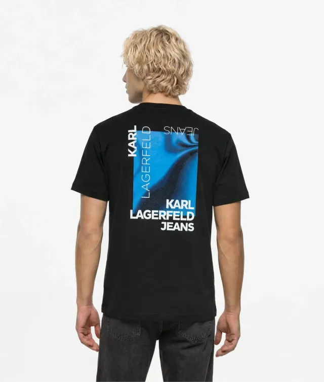 Karl Lagerfeld KL Jeans Ombré Box Logo T-Shirt