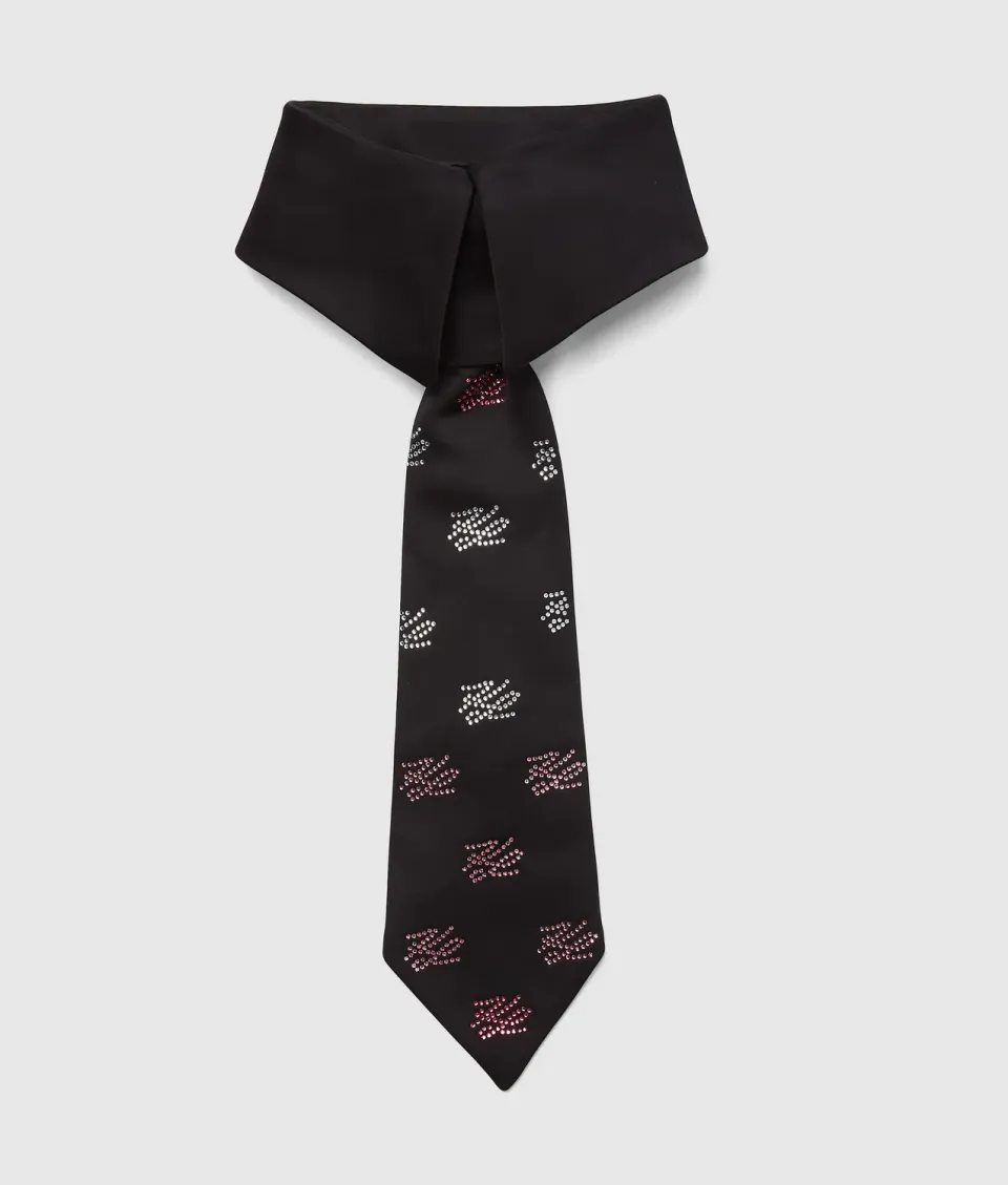 Karl Lagerfeld K/Autograph Kragen Krawatte Set Satin