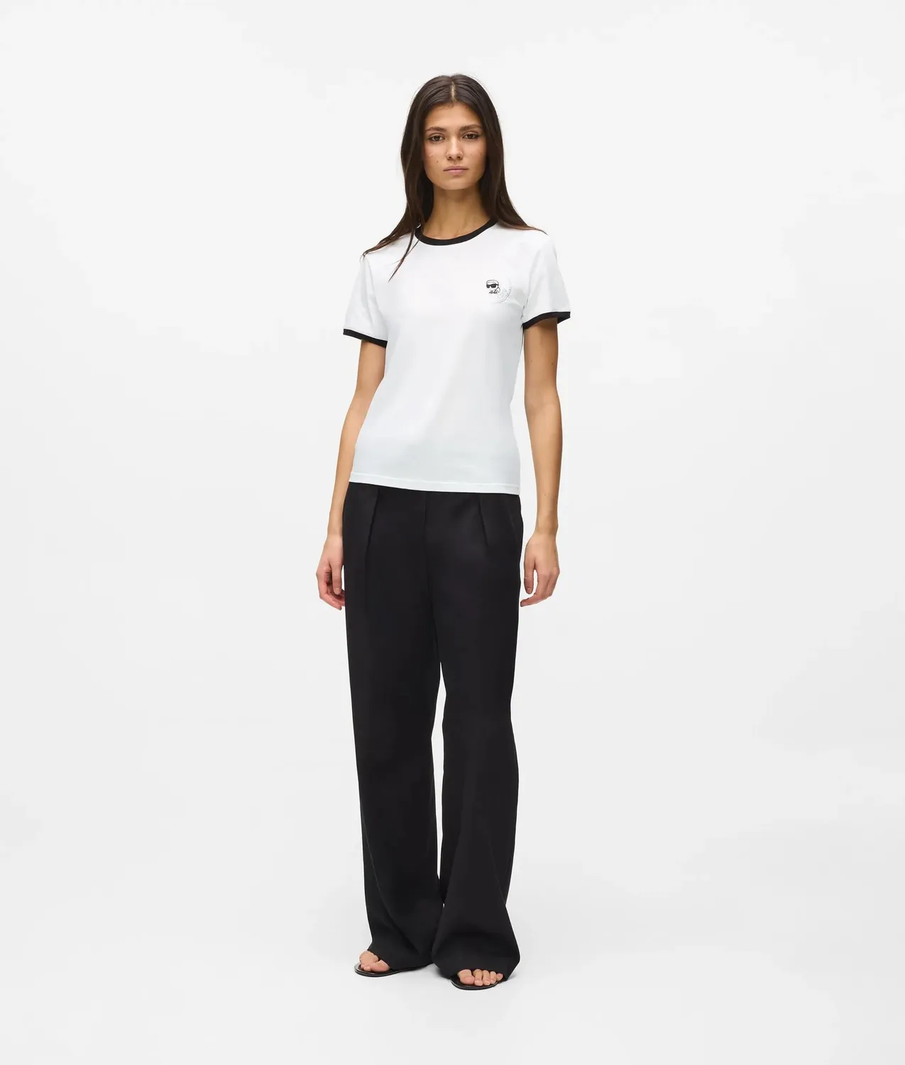 Karl Lagerfeld Ikon Circle-Logo T-Shirt Bio-Baumwolle