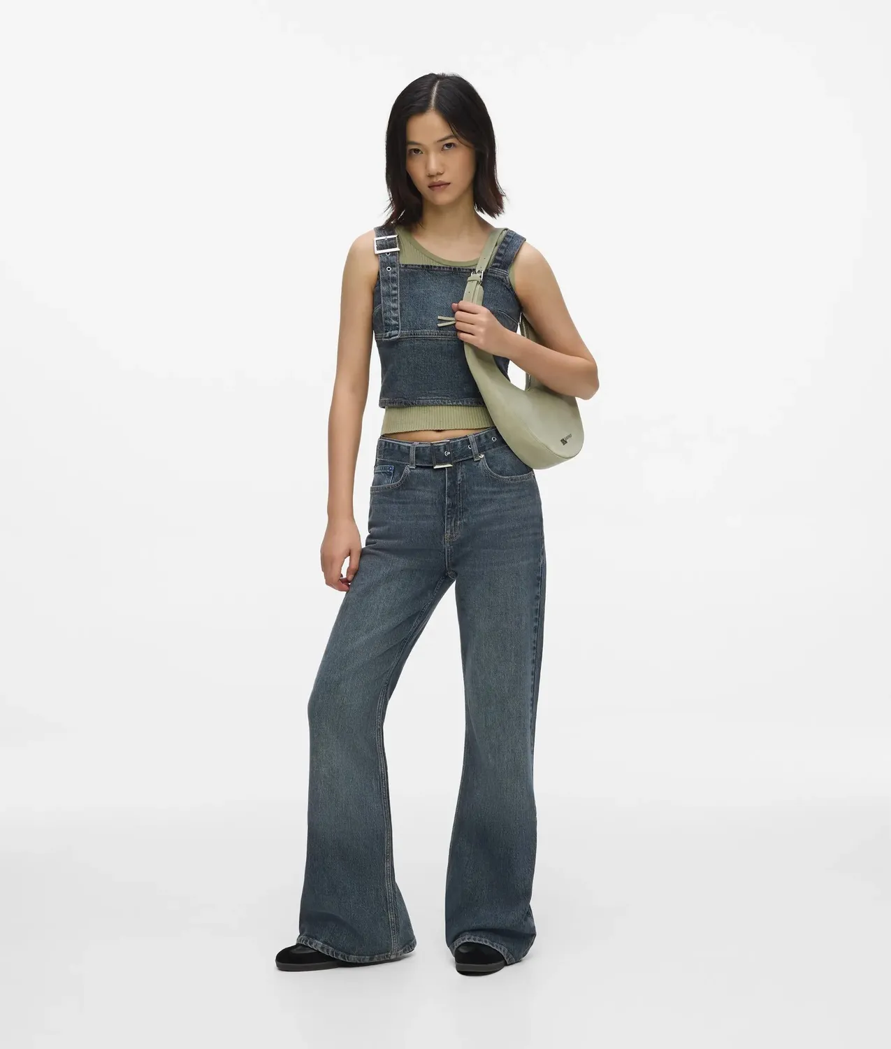 Karl Lagerfeld KL Jeans Flare Jeans High-Rise mit Gürtel