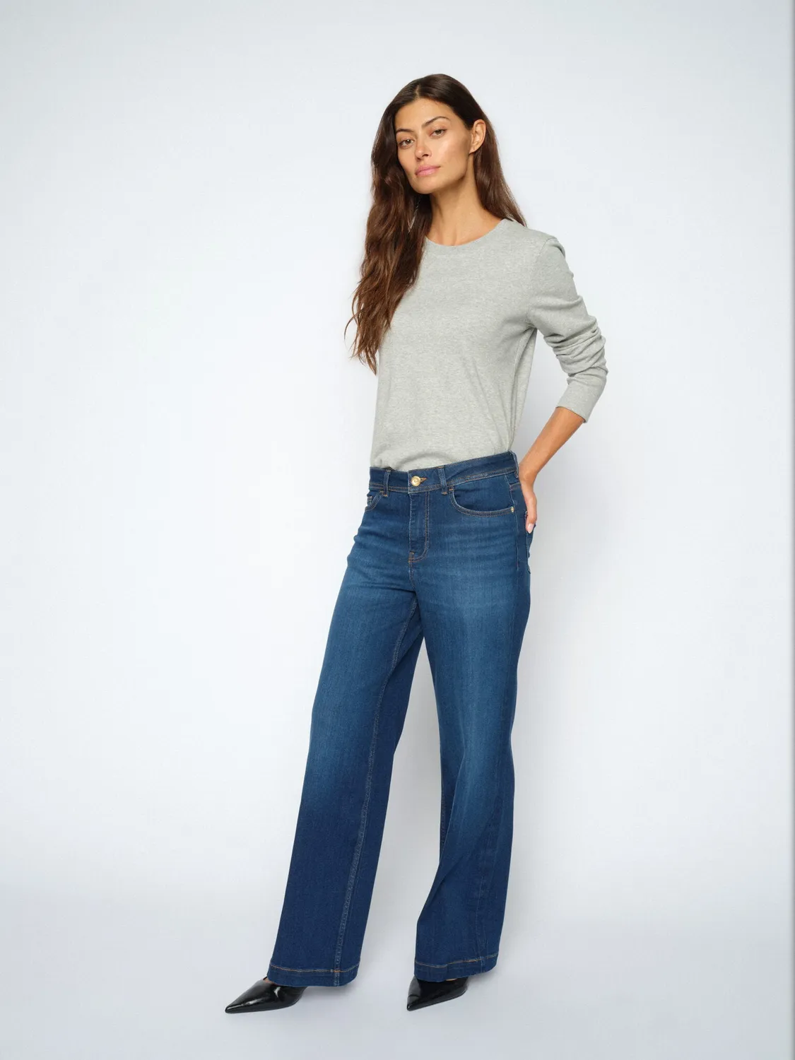 Mos Mosh MMDara Deluxe Jeans Blau 32-34 High Waist