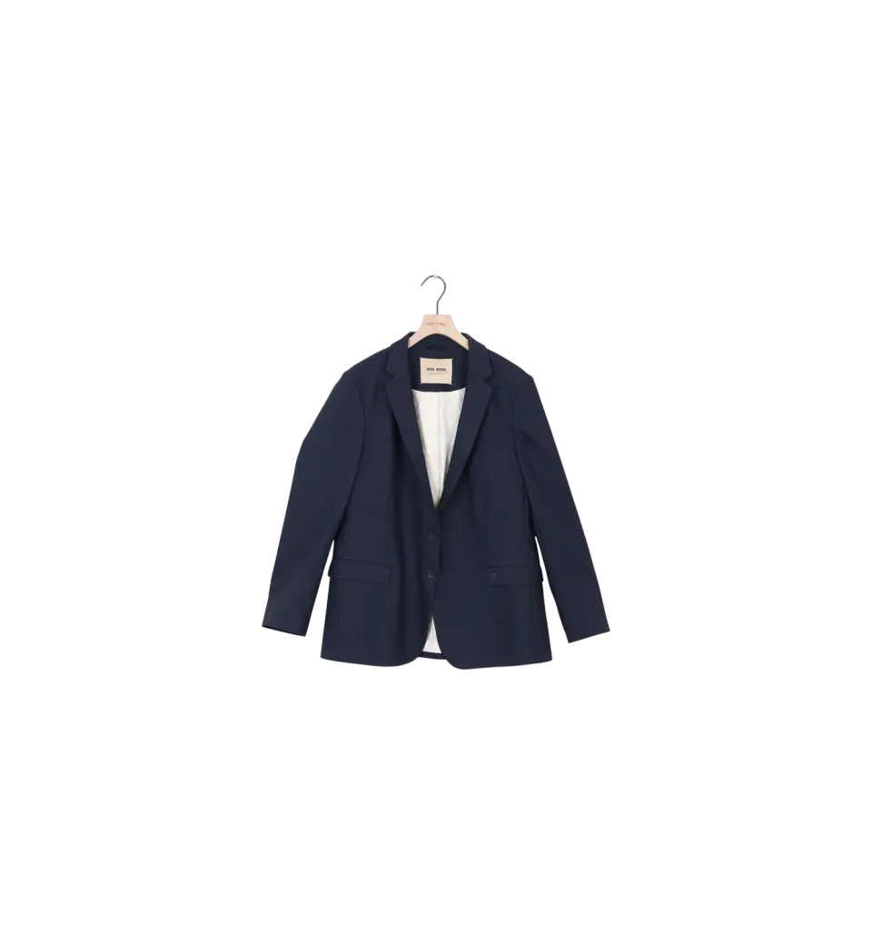 Mos Mosh MMMary Night Blazer Navy 44 Stretch