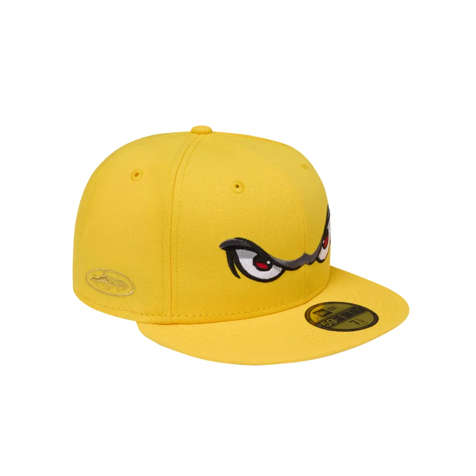 Corteiz Storm New Era 59Fifty Fitted Cap Yellow Stickerei