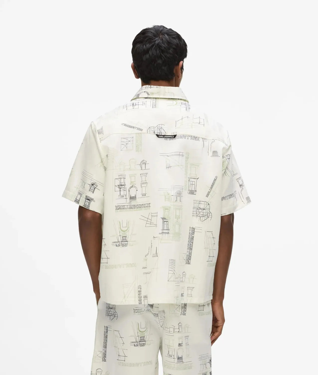 Karl Lagerfeld Maison de Karl Kurzarm Hemd Allover-Print