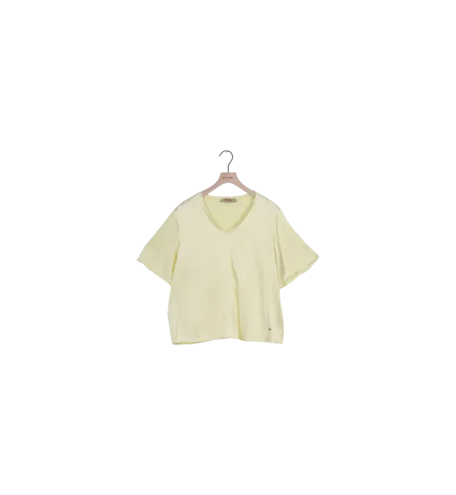 Mos Mosh MMEvie V-Neck Satinbluse French Vanilla S
