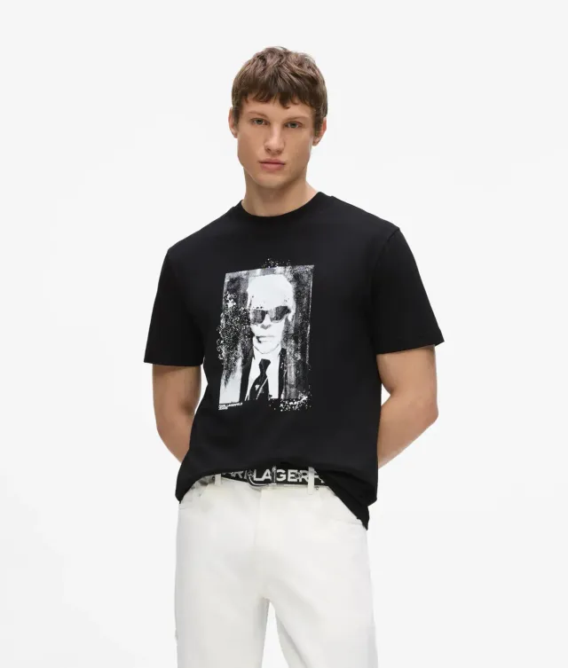 Karl Lagerfeld Jeans Karl Portrait T-Shirt Bio-Baumwolle