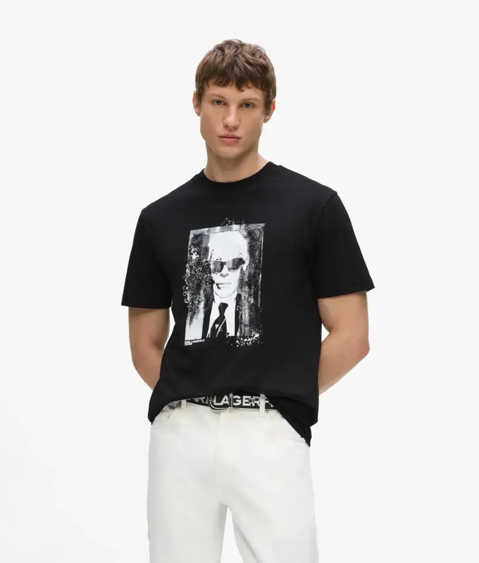 Karl Lagerfeld Jeans Karl Portrait T-Shirt Bio-Baumwolle