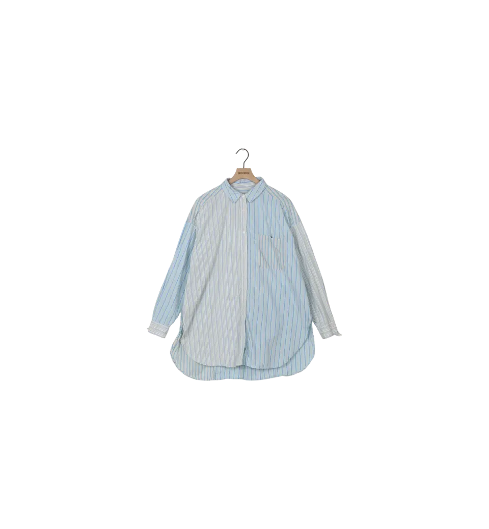 Mos Mosh MMElke Multi Stripe Shirt Hemd Clear Sky L