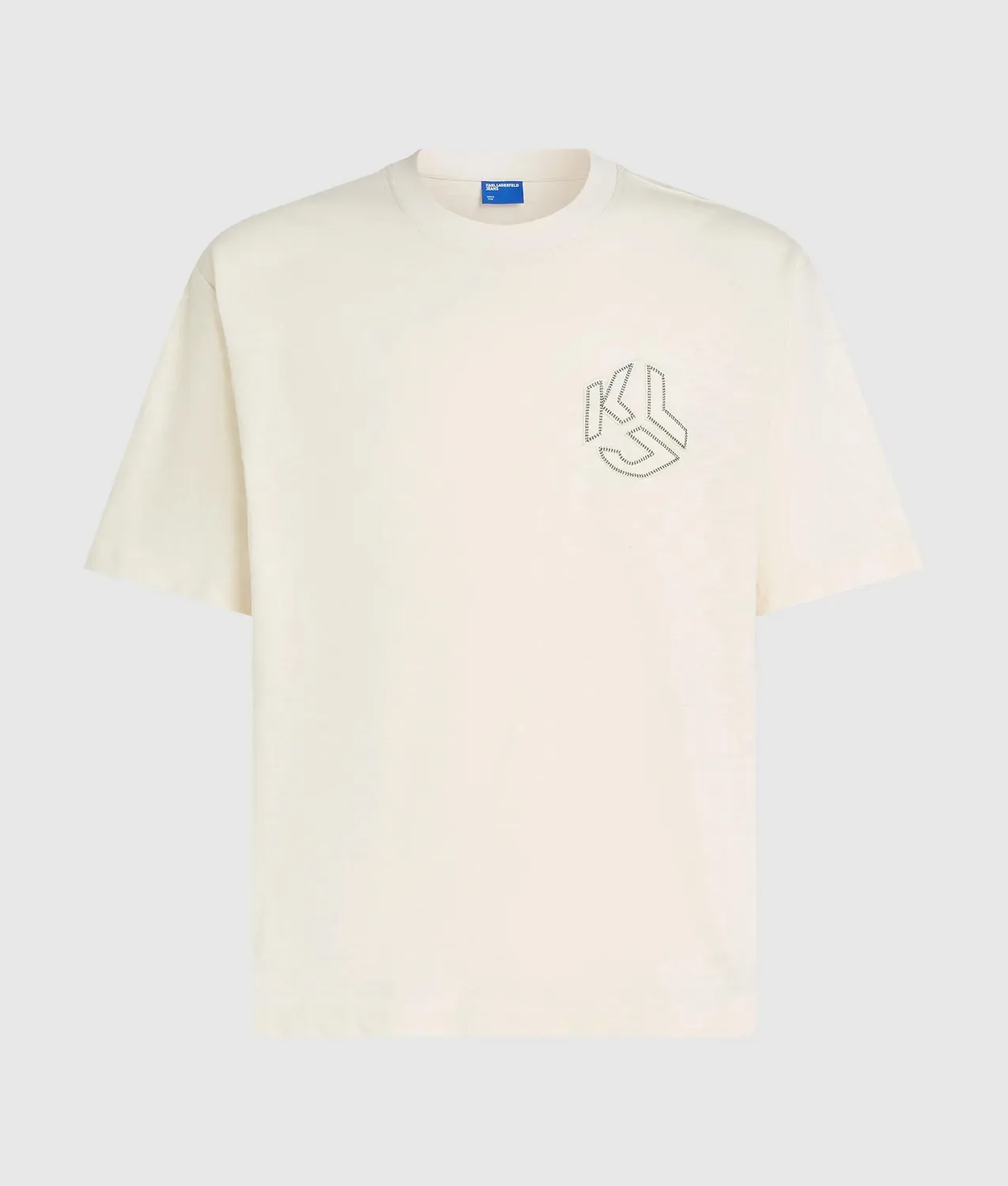 Karl Lagerfeld Jeans Distressed Monogram T-Shirt Boxy