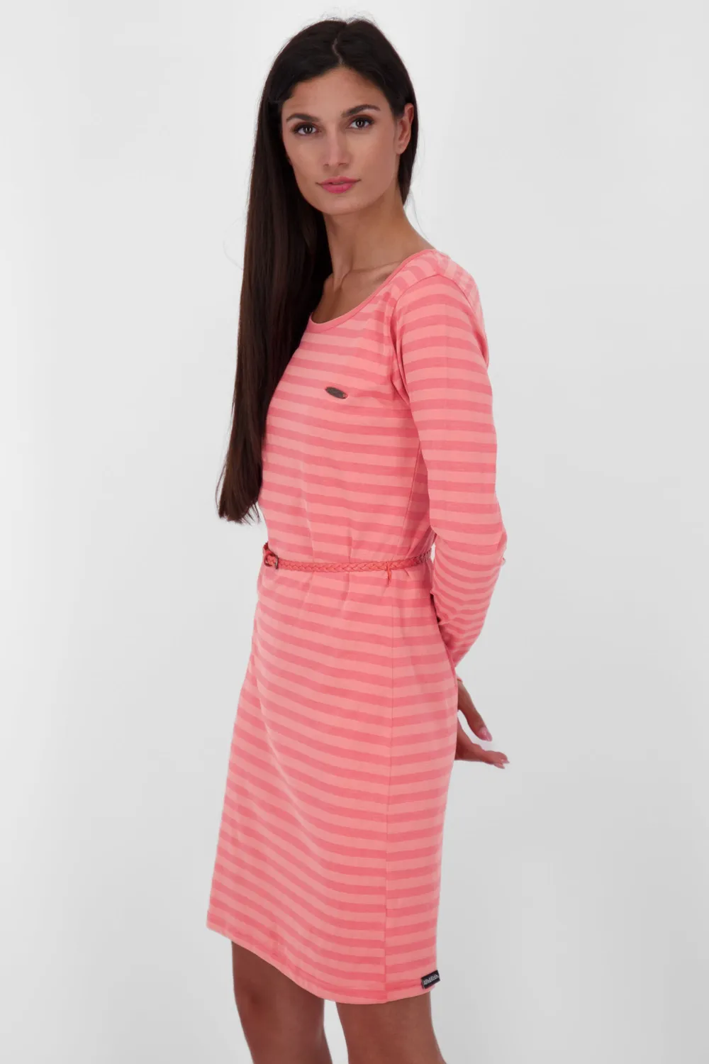 Alife & Kickin EllinAK Z Jerseykleid Rot Gestreift Damen