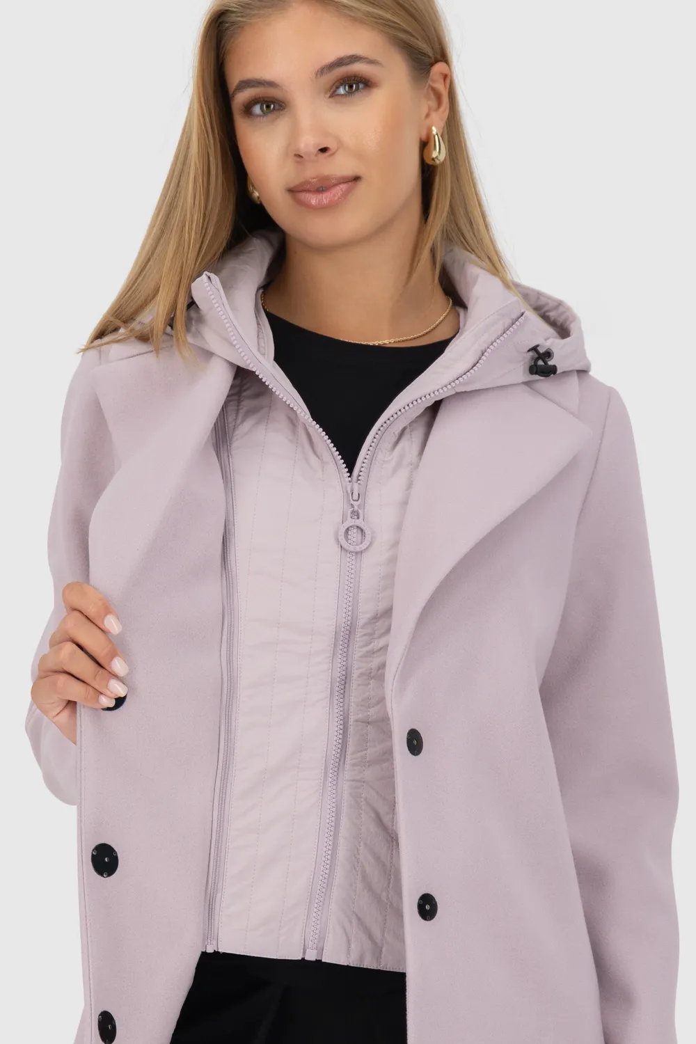 Alife & Kickin AjaAK A Jacke Violett Hybrid Wintermantel