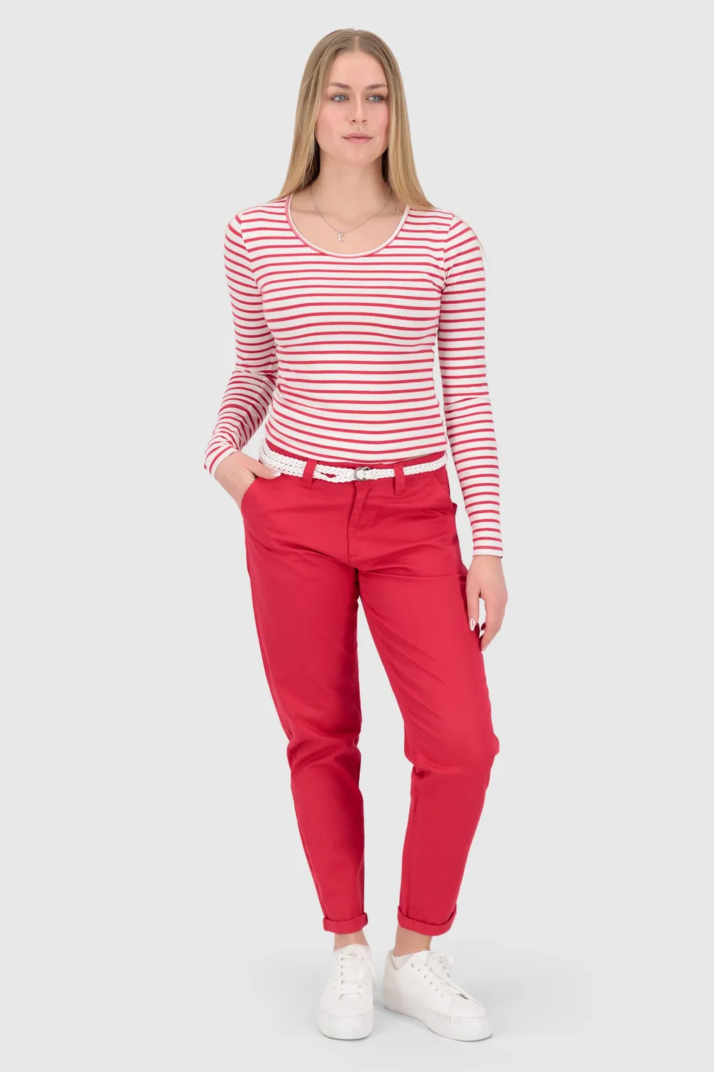 Alife & Kickin HirokoAK A Stoffhose Damen Rot lang