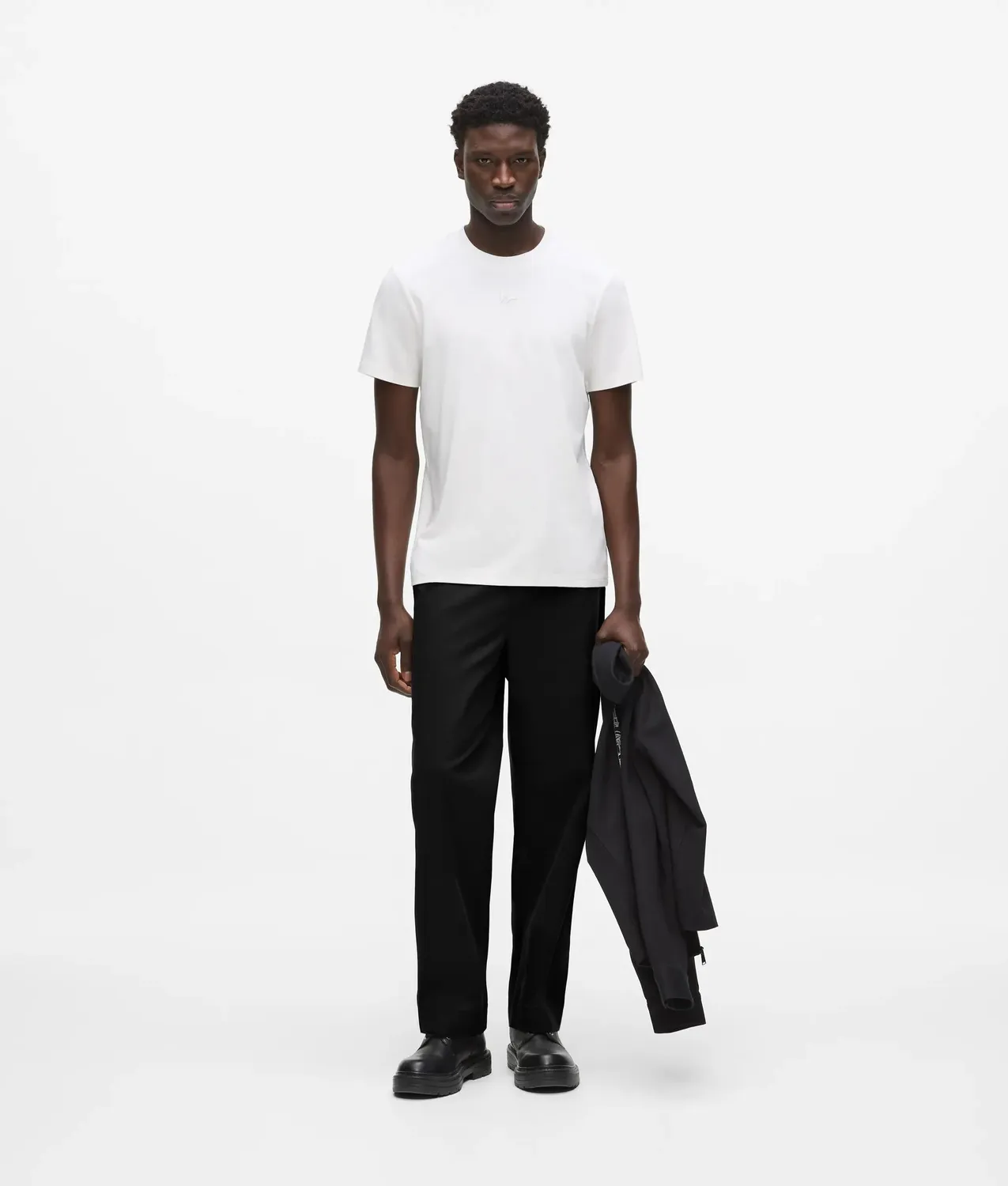 Karl Lagerfeld Monogram T-Shirt Modal Crew-Neck